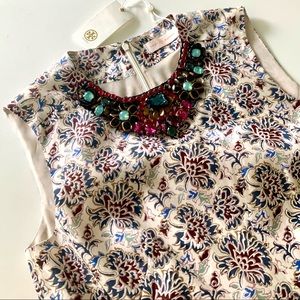 NWT Tory Burch Sleeveless Top, embellished neck